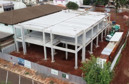 La agencia de Sicredi en Santa Helena se está ejecutando en el sistema prefabricado